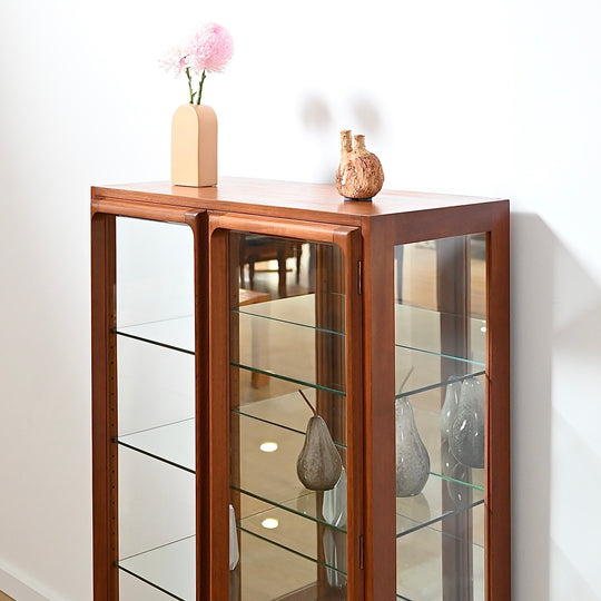 Mid Century Teak Sideboard Glass Display Cabinet by Chiswell