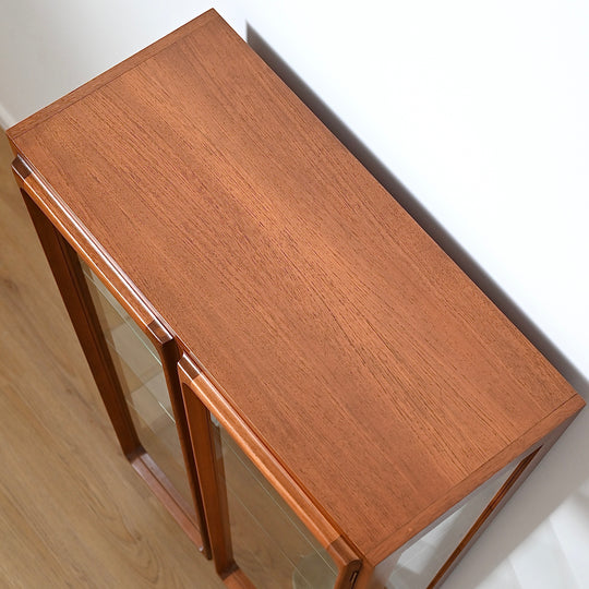 Mid Century Teak Sideboard Glass Display Cabinet by Chiswell