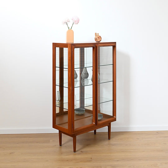 Mid Century Teak Sideboard Glass Display Cabinet by Chiswell