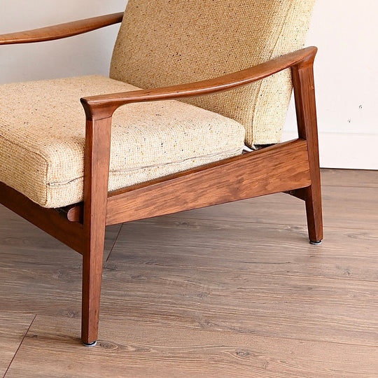 Parker Teak Mid Century Armchair Lounge Recliner TV Chair
