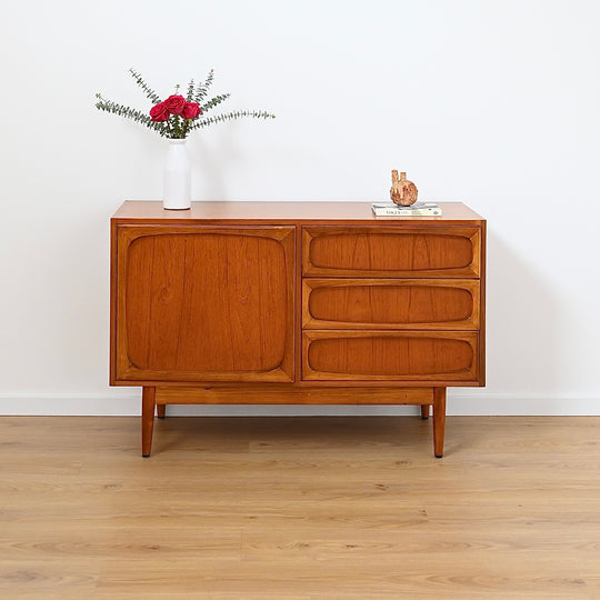 Mid Century Teak Sideboard LP Record Cabinet by Dickinsons