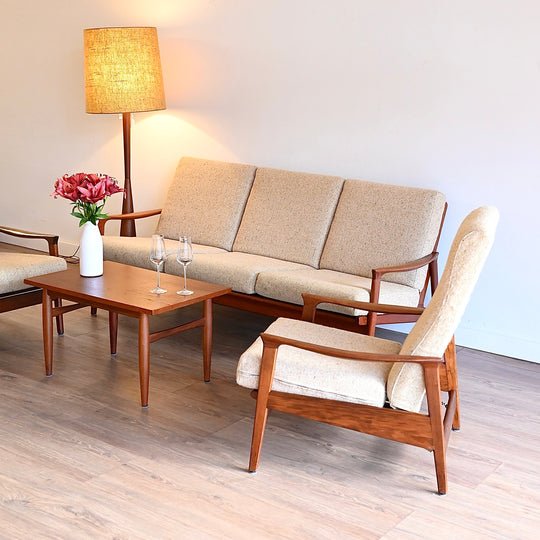 Parker Teak Mid Century Armchair Lounge Recliner TV Chair
