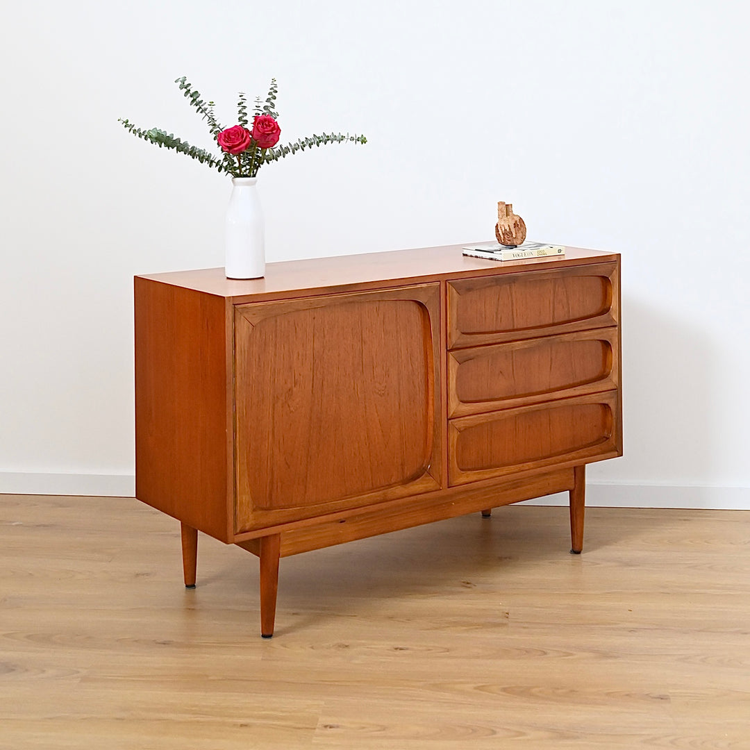 Mid Century Teak Sideboard LP Record Cabinet by Dickinsons