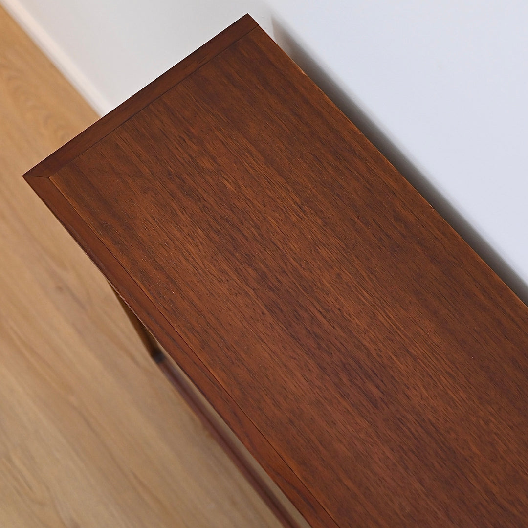 Mid Century Walnut Display Cabinet Wall Unit by Noblett