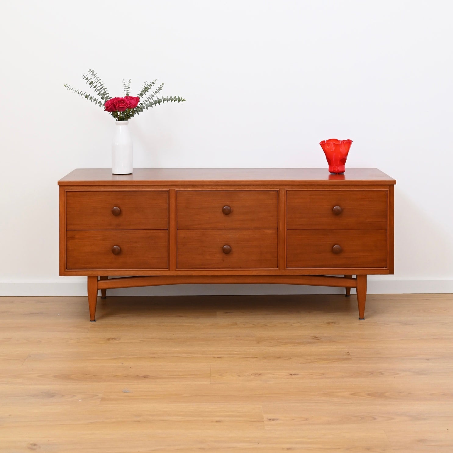Mid Century Teak Low Boy Drawers by Hans Borg