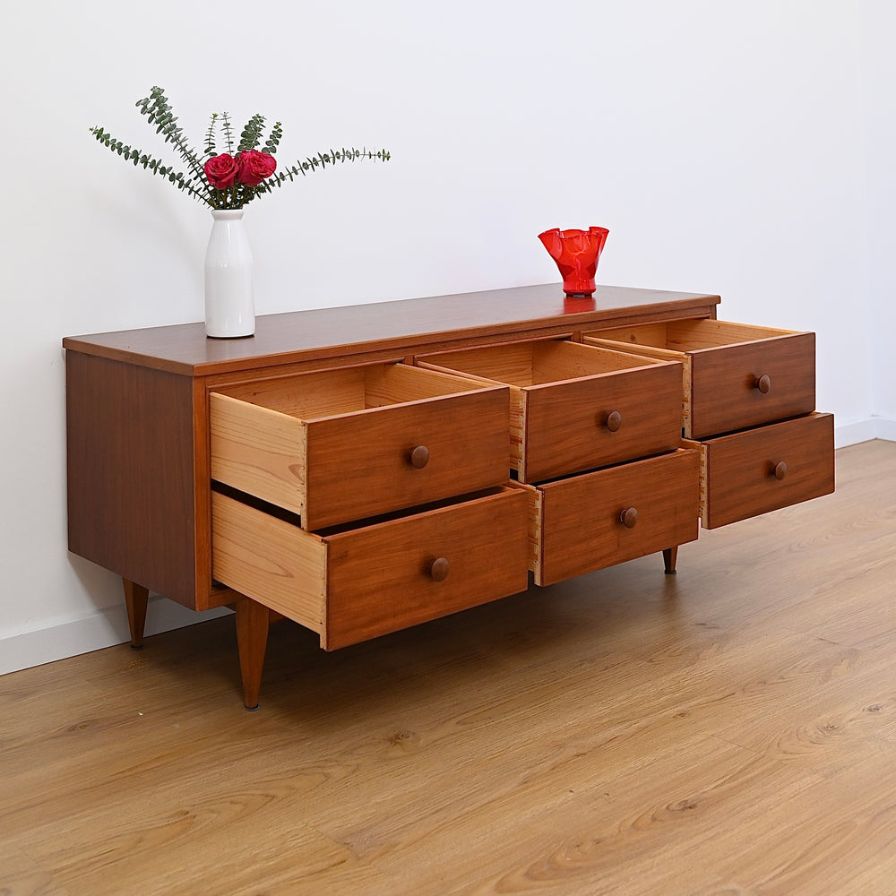 Mid Century Teak Low Boy Drawers by Hans Borg