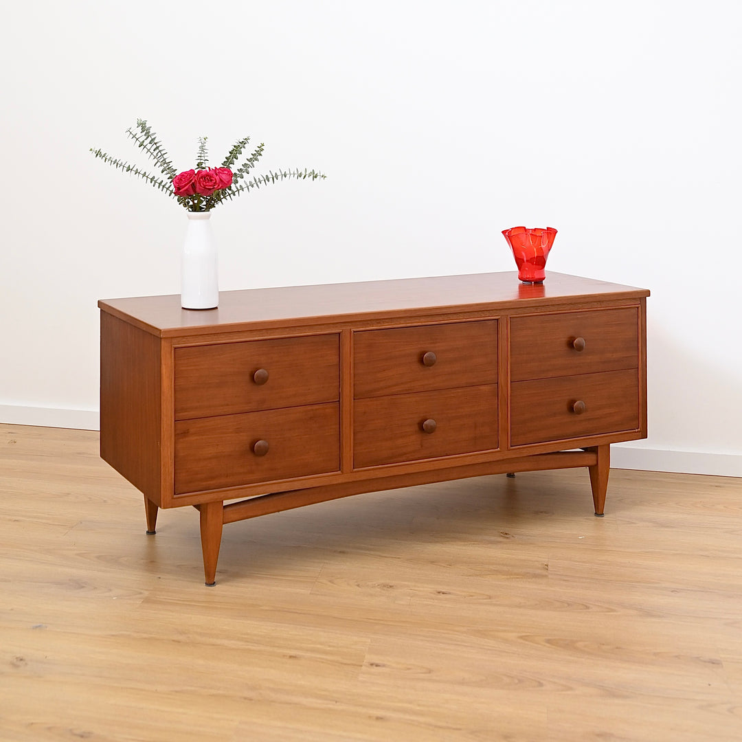 Mid Century Teak Low Boy Drawers by Hans Borg