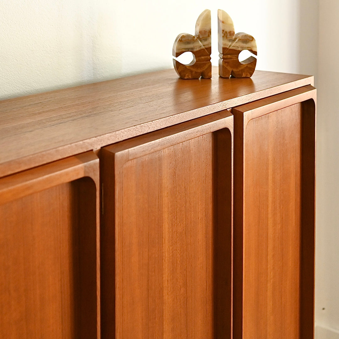 Mid Century Teak Sideboard Three Door Bookcase by Chiswell