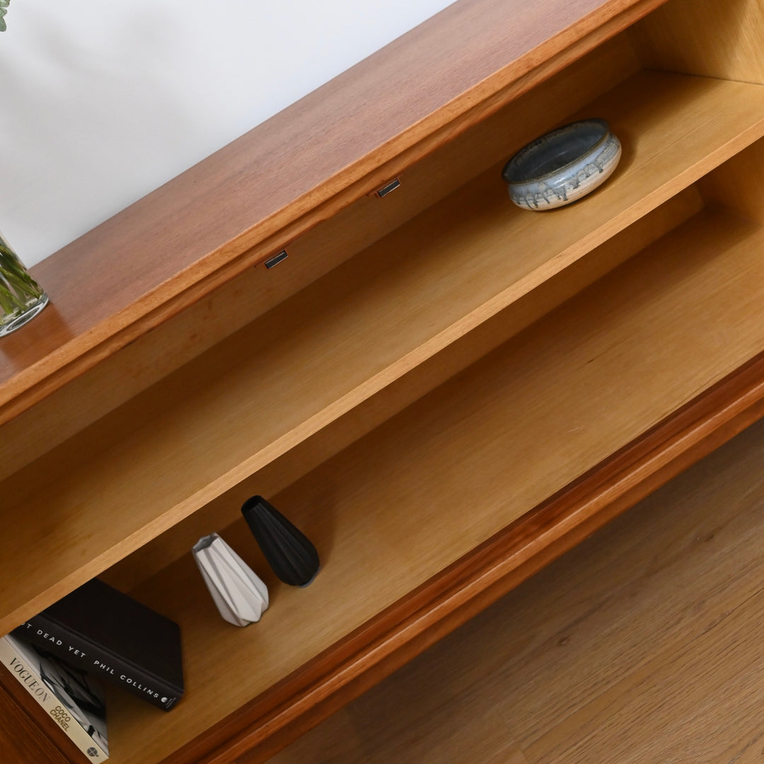 Parker Teak Lip Handled Sideboard Mid Century