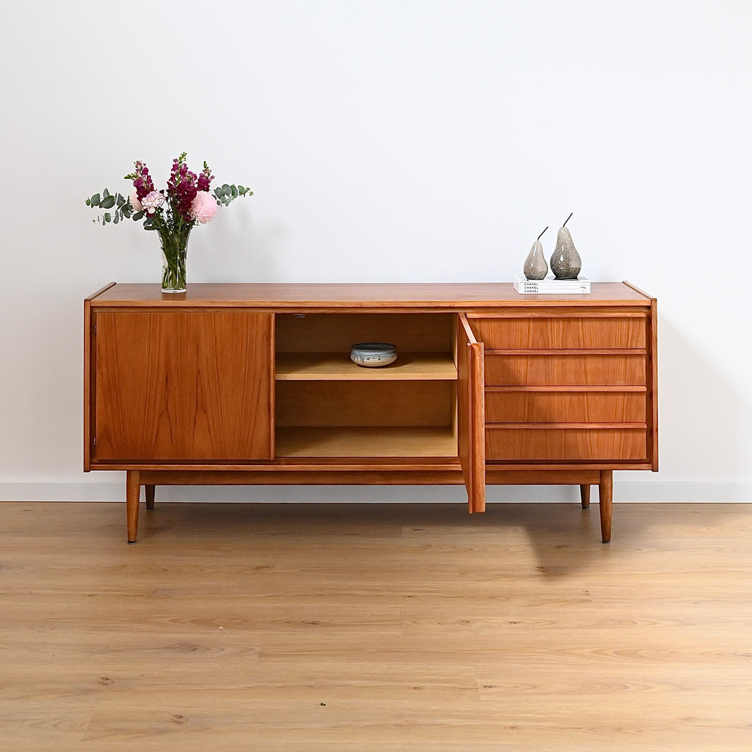 Parker Teak Lip Handled Sideboard Mid Century