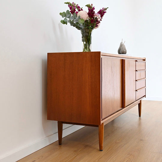 Parker Teak Lip Handled Sideboard Mid Century