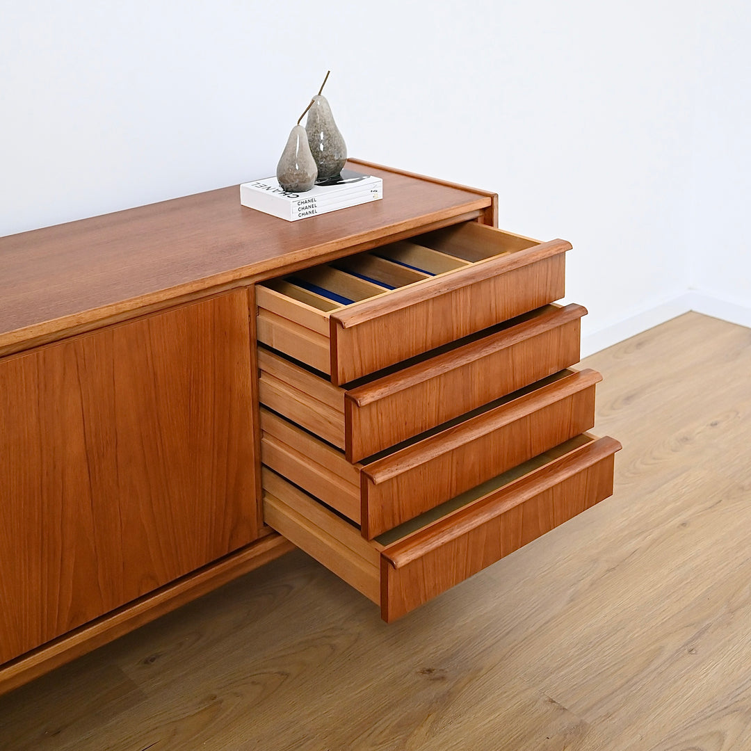 Parker Teak Lip Handled Sideboard Mid Century