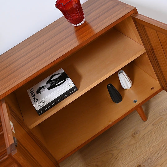 Mid Century Teak Sideboard LP Record Cabinet with Drawers by Chiswell