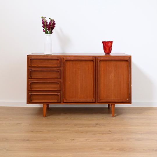 Mid Century Teak Sideboard LP Record Cabinet with Drawers by Chiswell