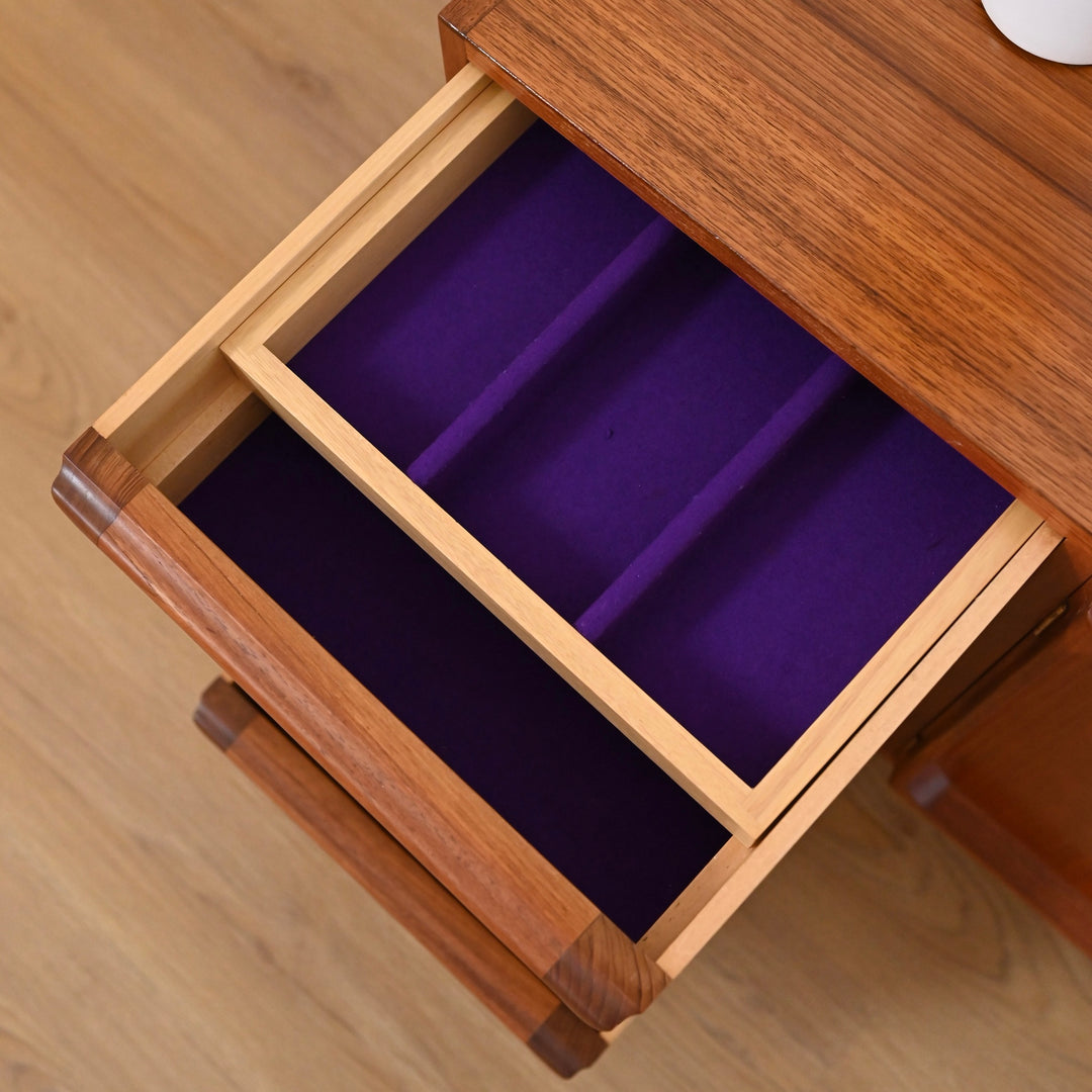 Mid Century Teak Sideboard LP Record Cabinet with Drawers by Chiswell
