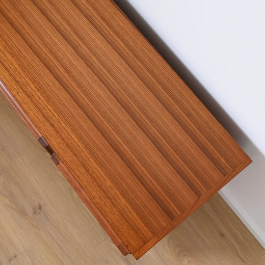 Mid Century Teak Sideboard LP Record Cabinet with Drawers by Chiswell