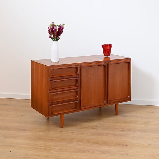 Mid Century Teak Sideboard LP Record Cabinet with Drawers by Chiswell