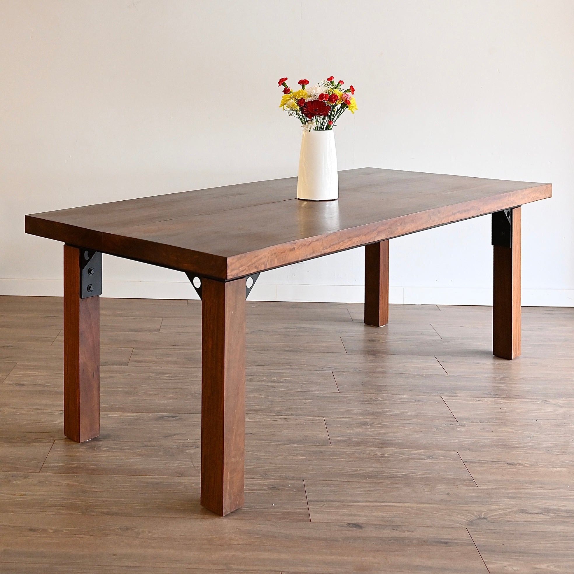 Nicholas Dattner Dining Chairs and Red Gum Table