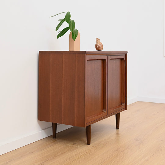 Mid Century Walnut Sideboard LP Record Cabinet by Chiswell