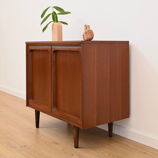 Mid Century Walnut Sideboard LP Record Cabinet by Chiswell