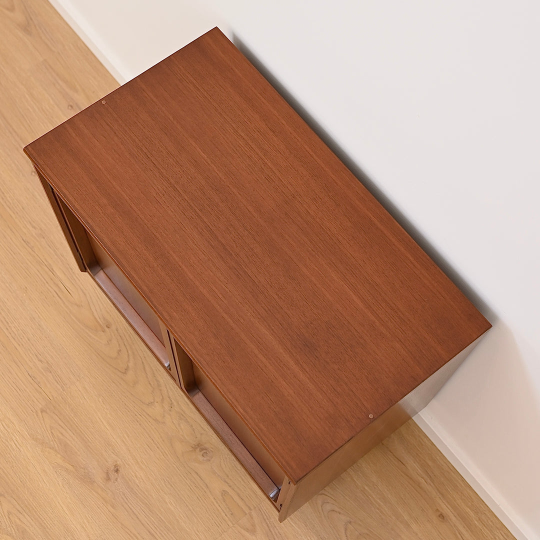 Mid Century Walnut Sideboard LP Record Cabinet by Chiswell