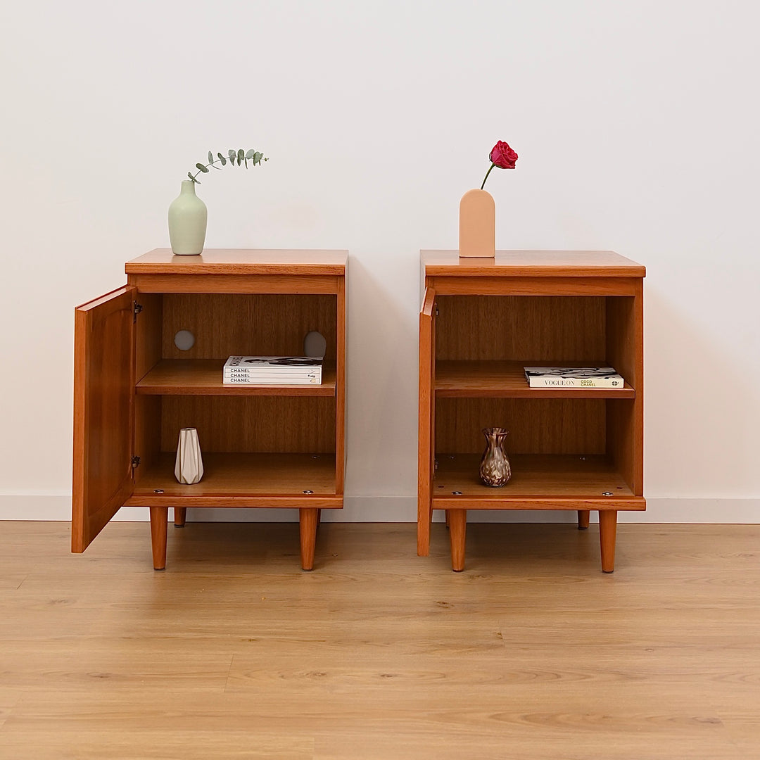 Mid Century Sideboard LP Record Cabinets Bedside Tables by Noblett