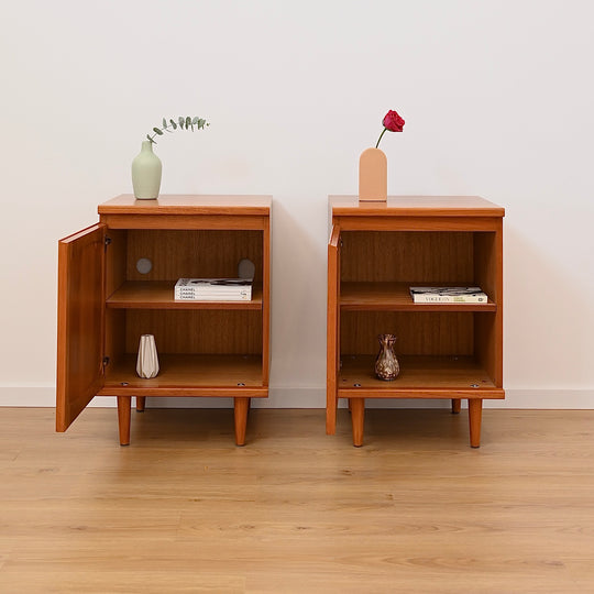 Mid Century Sideboard LP Record Cabinets Bedside Tables by Noblett