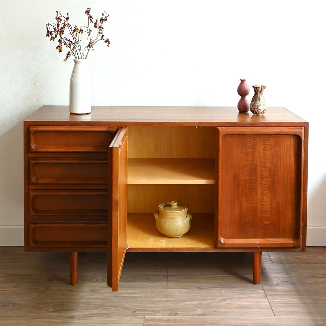 Mid Century Teak Sideboard LP Record Cabinet by Chiswell