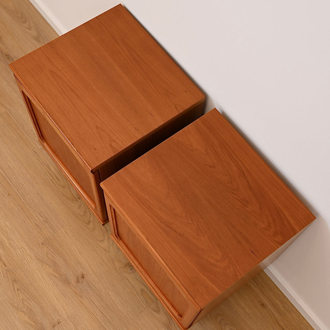 Mid Century Sideboard LP Record Cabinets Bedside Tables by Noblett