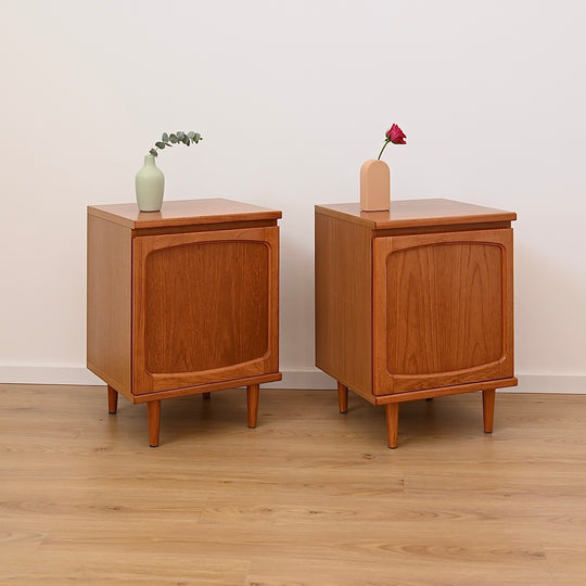 Mid Century Sideboard LP Record Cabinets Bedside Tables by Noblett