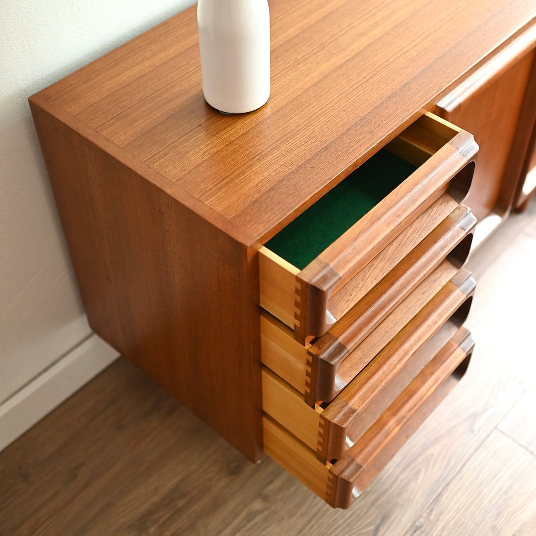 Mid Century Teak Sideboard LP Record Cabinet by Chiswell