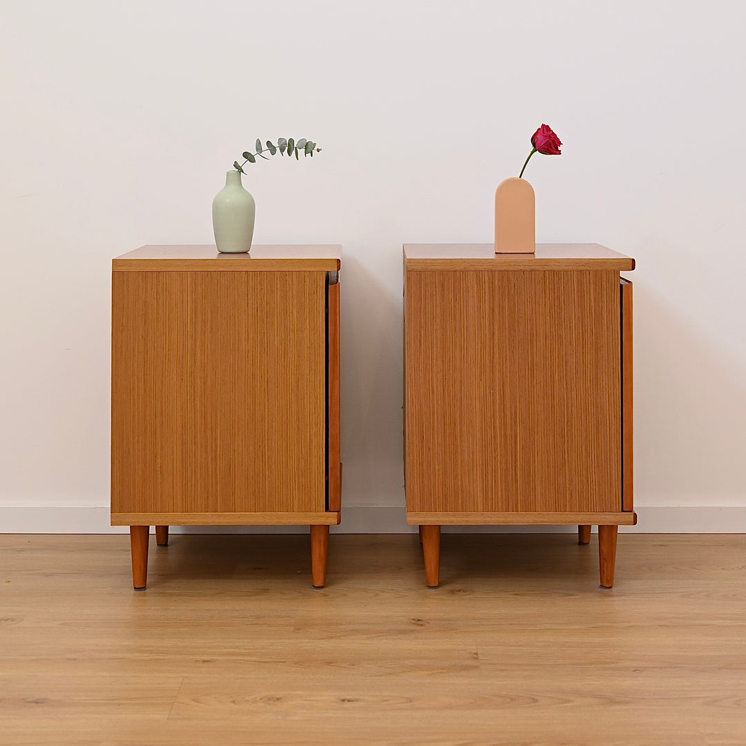 Mid Century Sideboard LP Record Cabinets Bedside Tables by Noblett