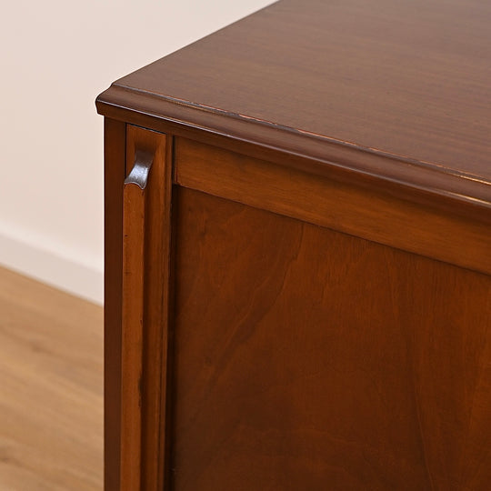 Mid Century Walnut Bedside Table Nightstand Cabinet by MobilStil Varese Italy