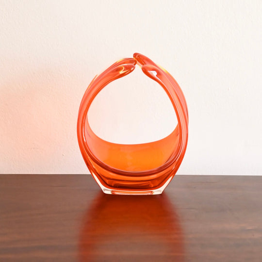 Mid Century Murano Art Class Bowl Vase Pair