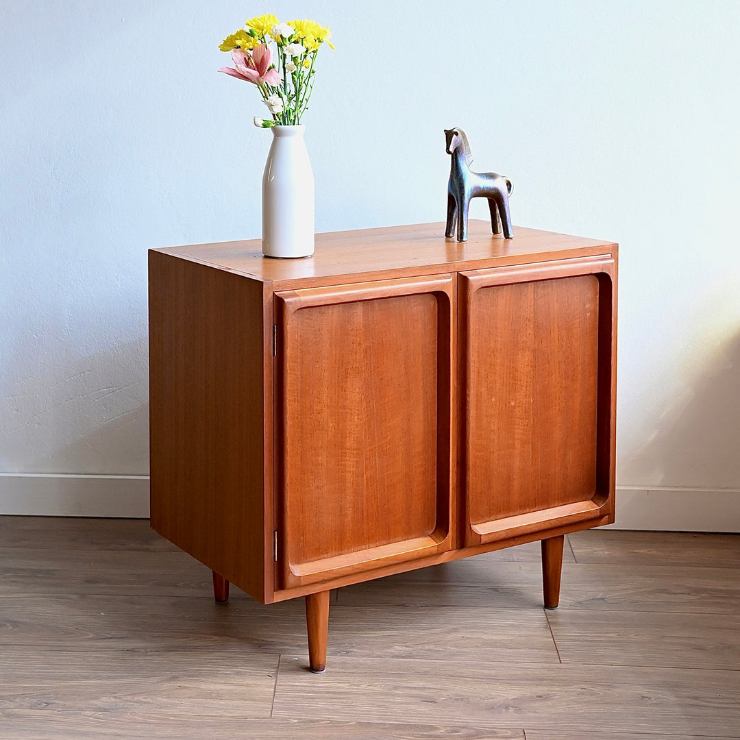 Mid Century Teak Sideboard LP Record Cabinet by Chiswell