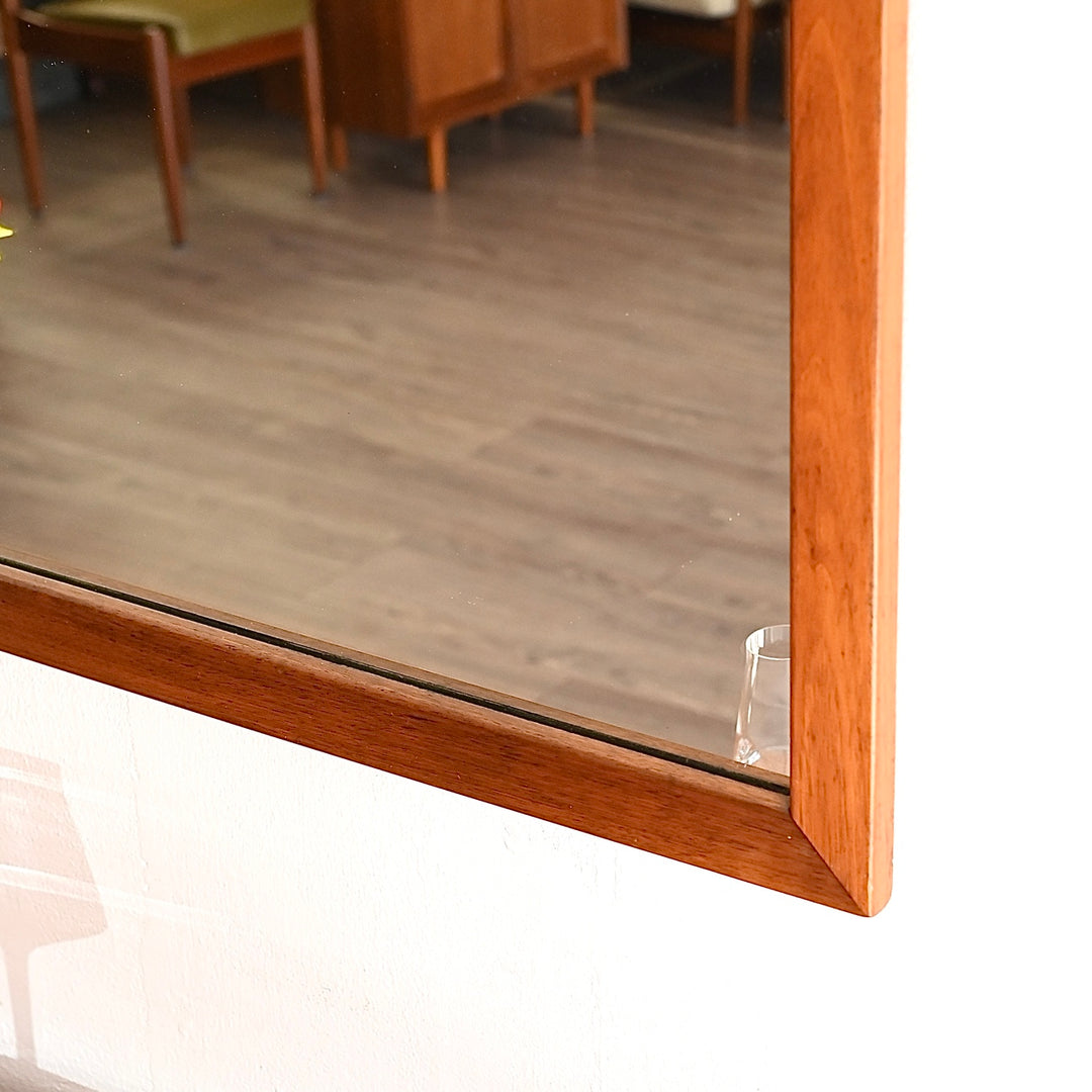 Mid Century Teak Wall Mirror by Berryman
