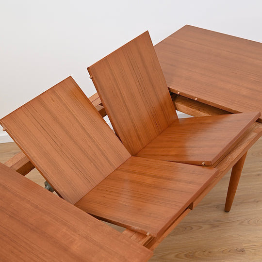 Mid Century Teak Double Extendable Dining Table by Chiswell