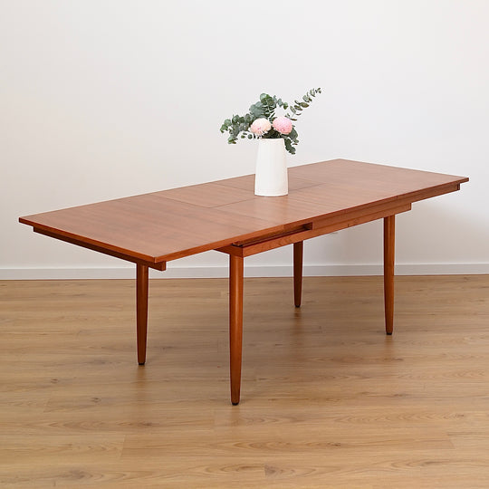 Mid Century Teak Double Extendable Dining Table by Chiswell
