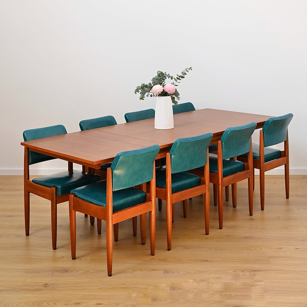 Mid Century Teak Double Extendable Dining Table by Chiswell