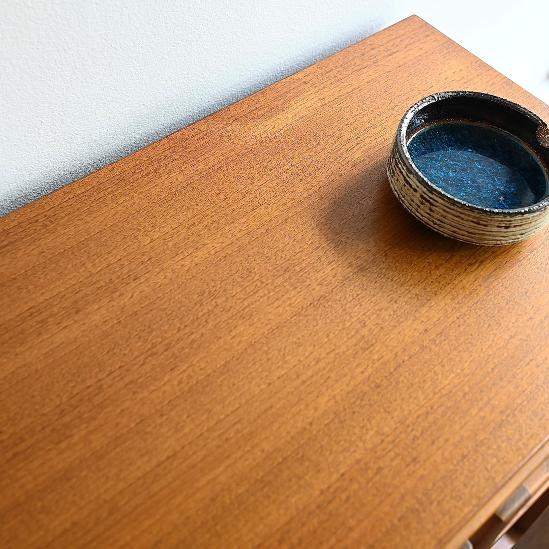 Mid Century Teak Sideboard Buffet LP Record Cabinet by Chiswell