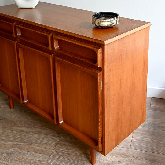 Mid Century Teak Sideboard Buffet LP Record Cabinet by Chiswell