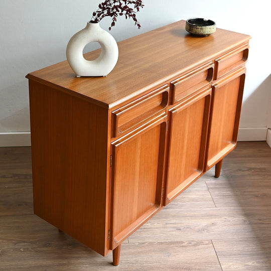 Mid Century Teak Sideboard Buffet LP Record Cabinet by Chiswell