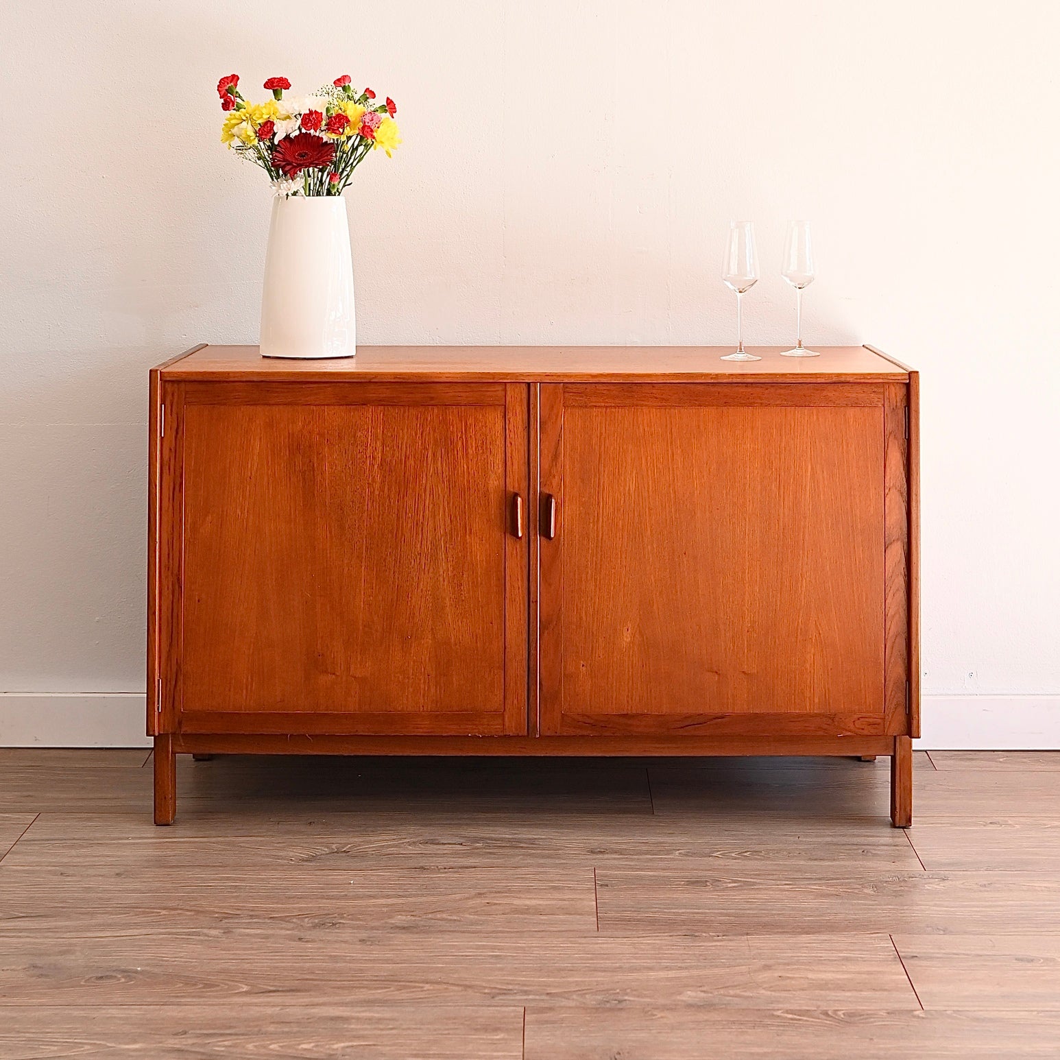 Parker Teak Mid Century Sideboard LP Record Cabinet