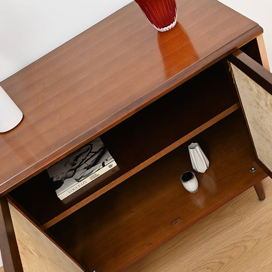 Mid Century Walnut Storage Cabinet by MobilStil Varese Italy