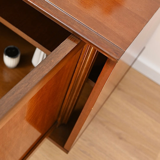 Mid Century Walnut Storage Cabinet by MobilStil Varese Italy