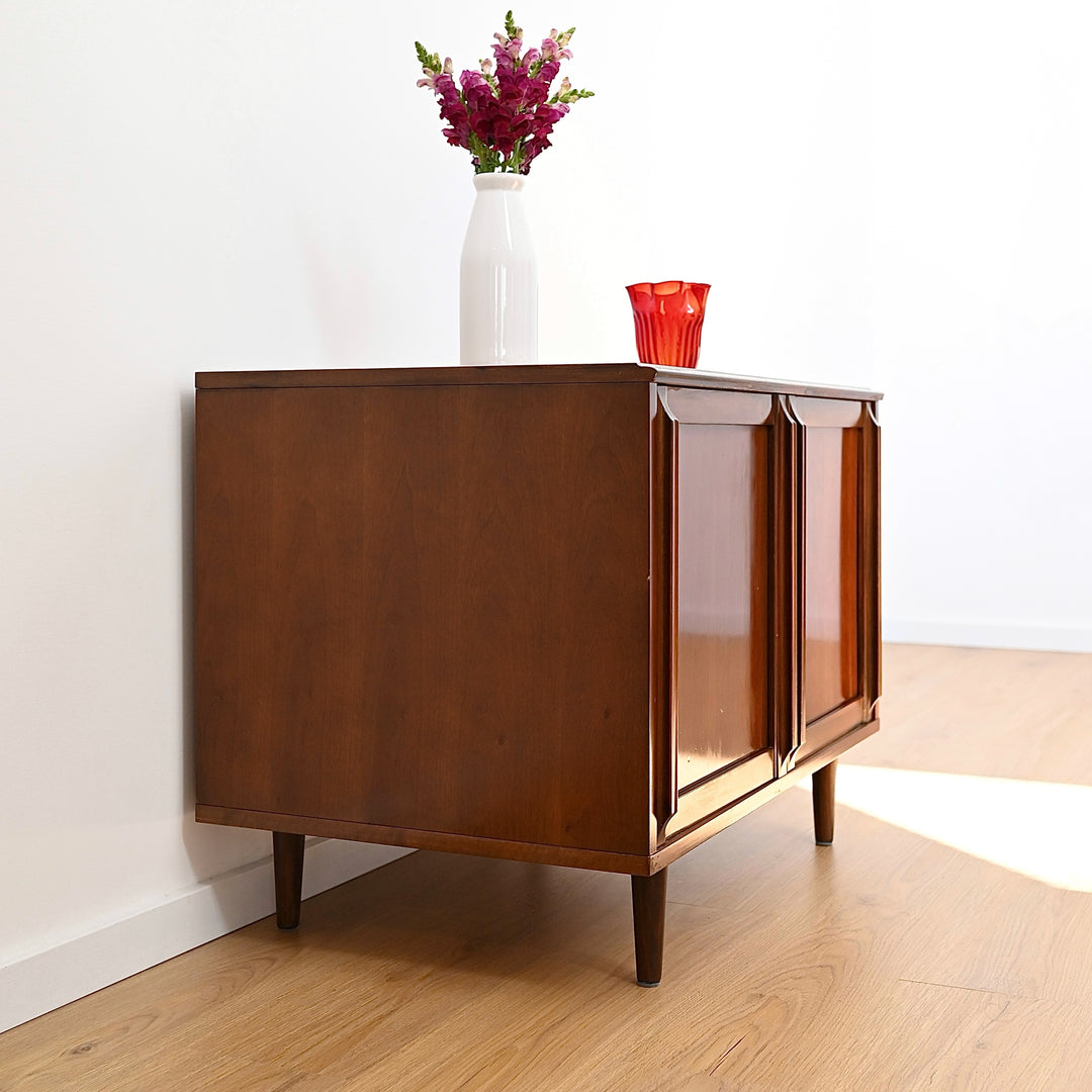Mid Century Walnut Storage Cabinet by MobilStil Varese Italy