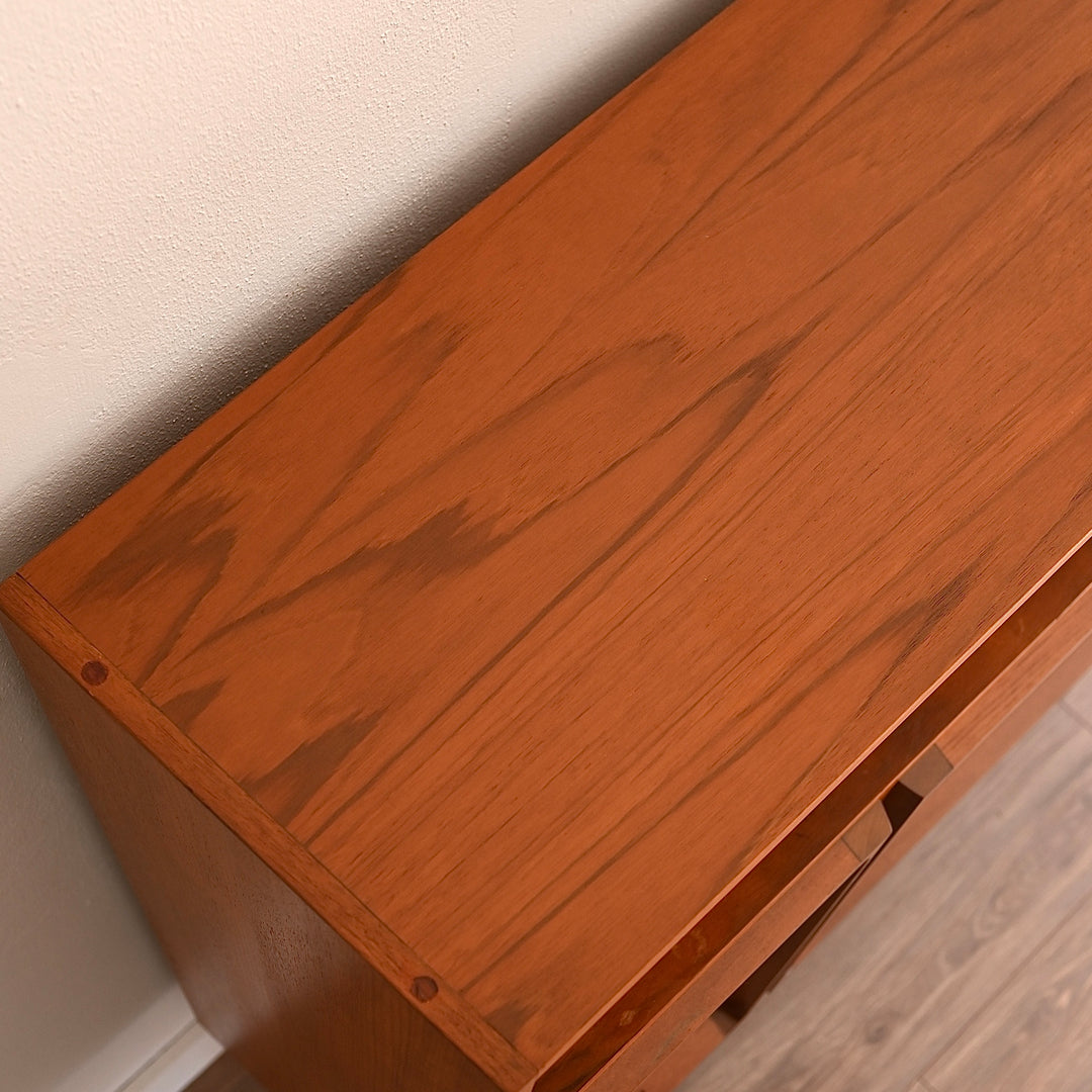 Mid Century Teak Sideboard Buffet Bar Cabinet by Chiswell