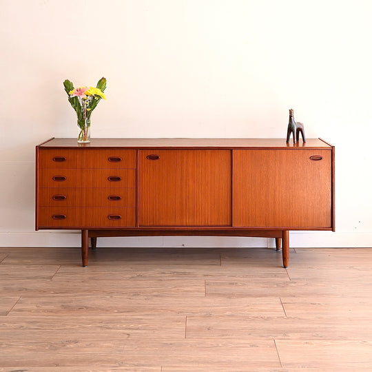 Mid Century Teak Sideboard LP Record Cabinet by Elite
