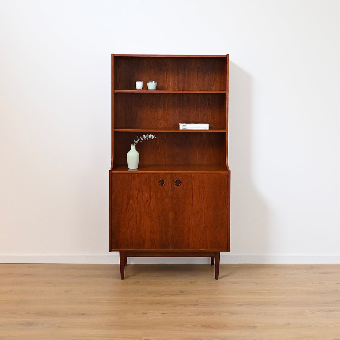 Parker Nordic Teak Cats Eye Sideboard Buffet Credenza Bookshelf