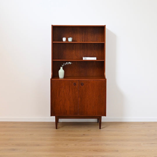Parker Nordic Teak Cats Eye Sideboard Buffet Credenza Bookshelf